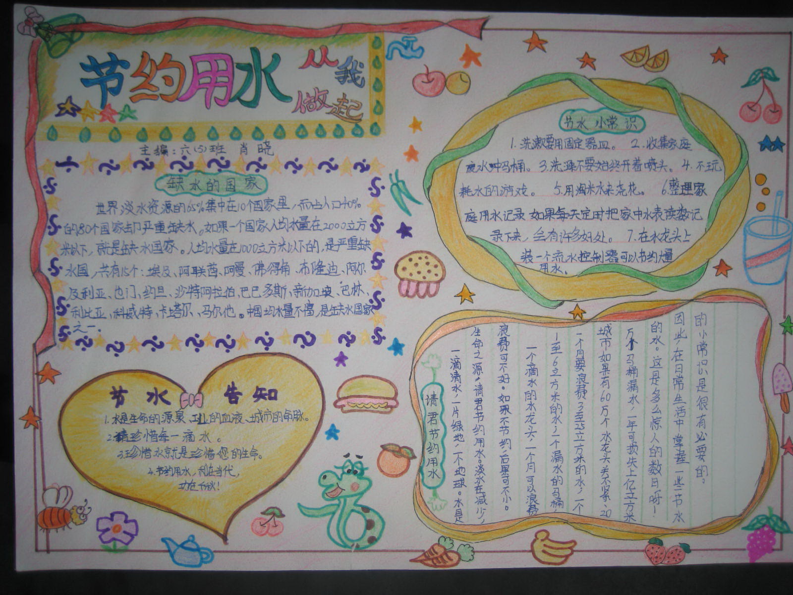 简单一点的英语节约用水宣传资料速度谢谢啊