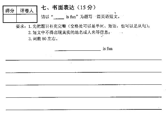 2010河南中考英语作文题及范文_英语网