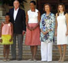 US first lady meets Spain's King