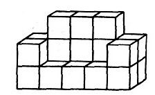 (3)一共有( )个正方体.          
