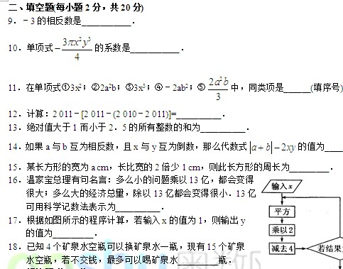 20102011һѧѧģԾ(3)