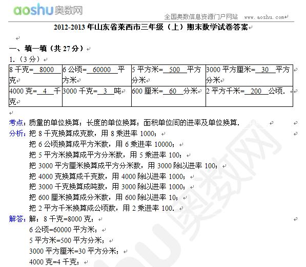 2012-2013ɽ|ʡR꼉ϣĩ(sh)W(xu)ԇ