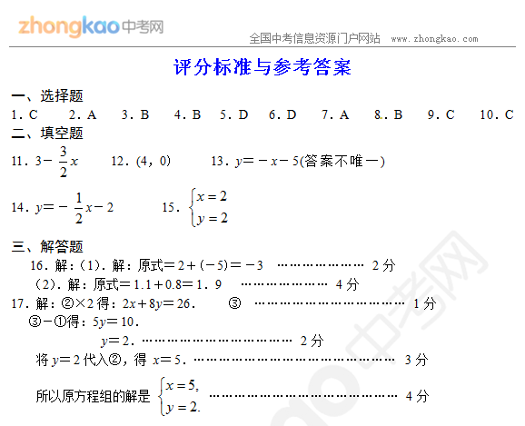 广东省2013-2014学年八年级上期末考试数学试