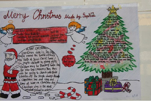 小学 三年级英语手抄报 merry christmas 英语网高清图片
