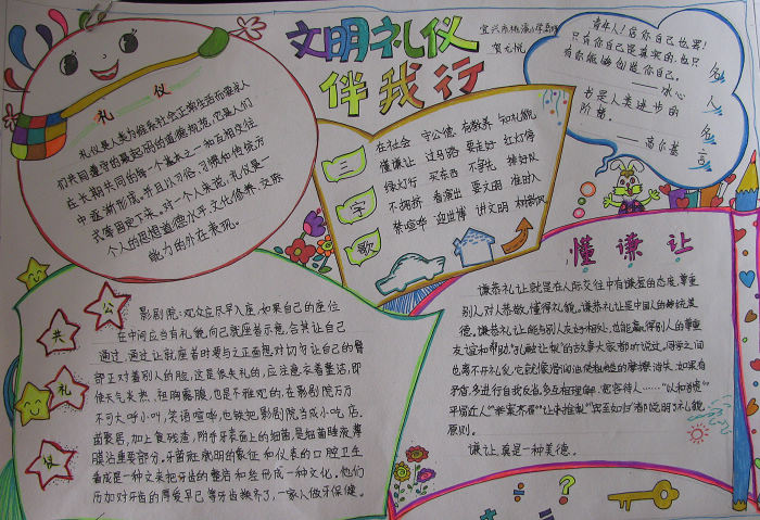 文明礼仪手抄报图片:个人形象礼仪