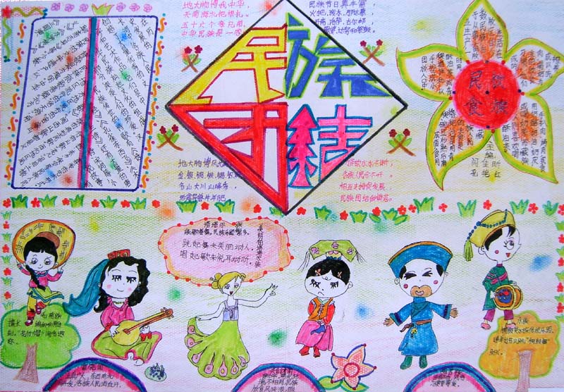 www.shanpow.com_初中生,,,民族团结手抄报。