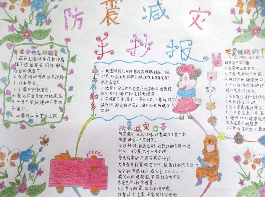 六年级防震减灾黑板报的图片 (六年级防震减灾手抄报内容)