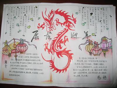 传统文化手抄报:关于春节的中华传统文化手抄报