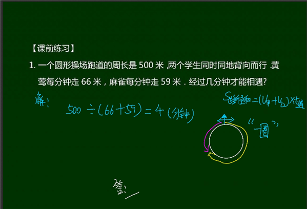 小升初数学常考行程中环形跑道与时钟问题(5)