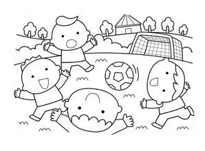 《踢足球的孩子们》