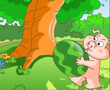 每天一个英文故事：小猪搬西瓜(图)_高效学习插图1