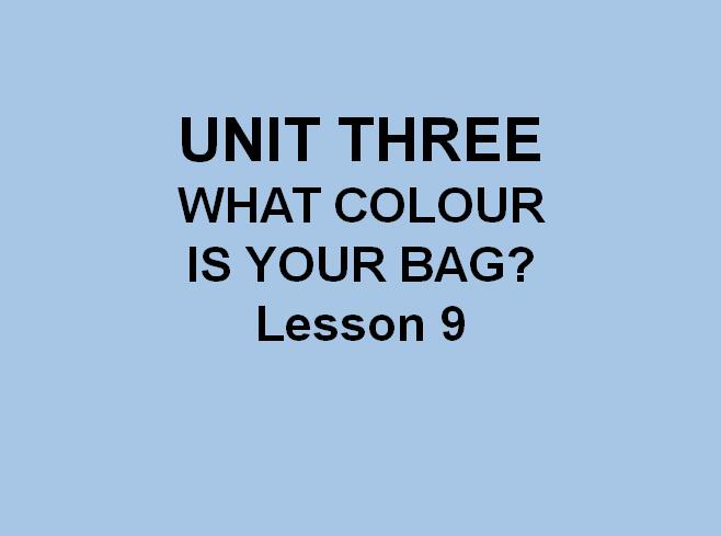 北京课改版小学一年级下册英语课件：《Unit 3 Lesson9 （2）》