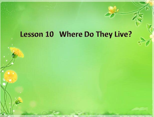̰Сѧ꼶²ӢμUnit 2 lesson 10 Where do they live