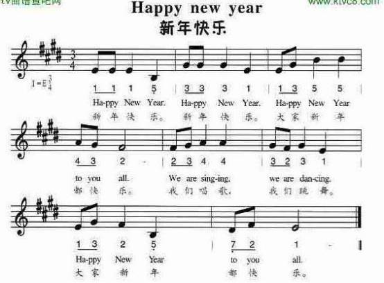 经典儿童英文歌曲-新年快乐
