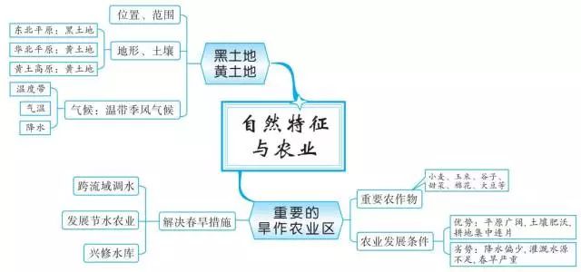 2019年中考北方地区的学习思维导图