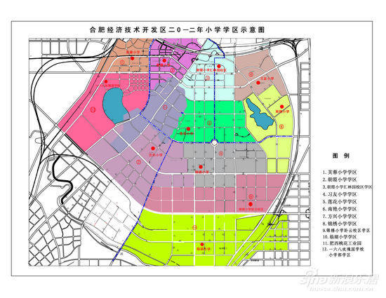 2012年合肥市经开区小学学区划分范围