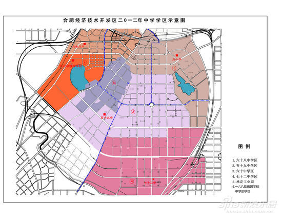 2012年合肥市经开区中学学区划分范围