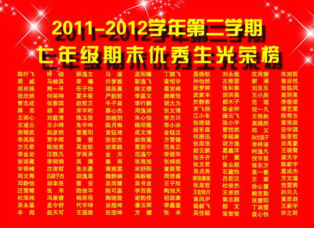合肥四十五中期末考试特优生名单