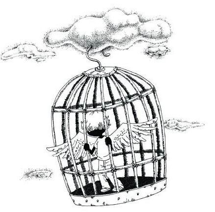 女儿画了一幅囚禁的小鸟,看了让人好心酸