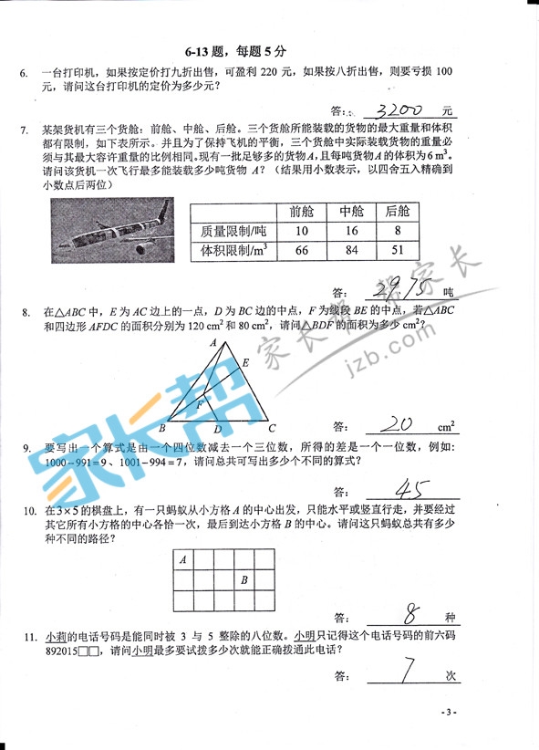 2015���人IMAS��ѧ�����������꼶���������