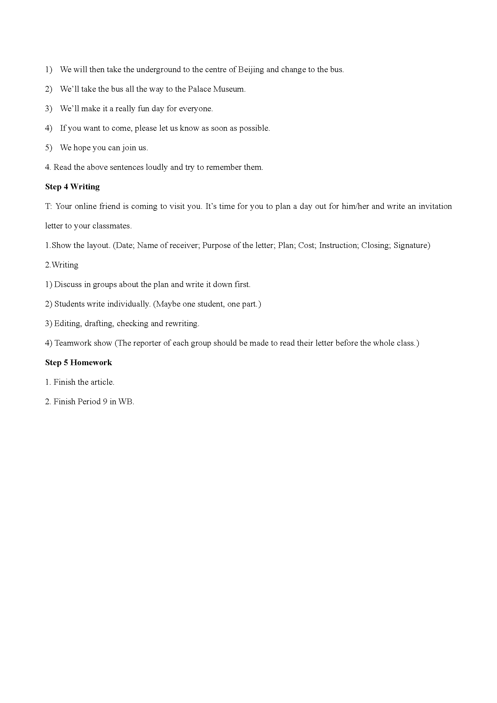 ţ�����ְ������Ӣ��Unit3 A day out-Task