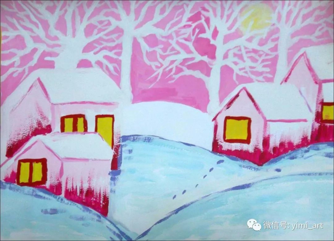 冬天 儿童画 素材 - 堆糖，美图壁纸兴趣社区