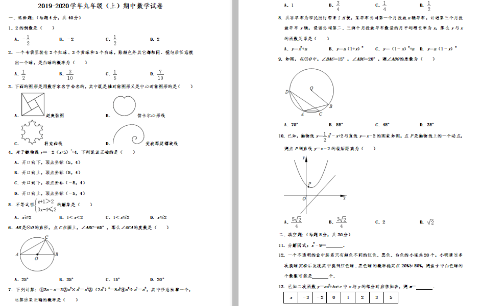 㽭οhʮУ(lin)2020óД(sh)W(xu)ԇDƬ棩