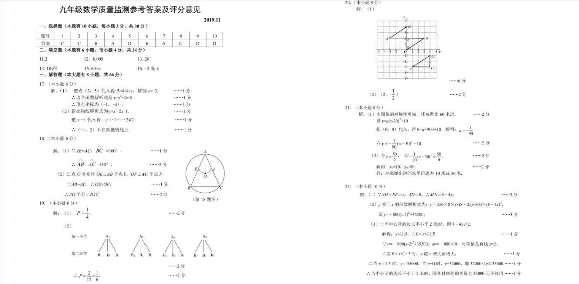 㽭ʡϝ^(q)2019W(xu)(sh)W(xu)д𰸣DƬ棩