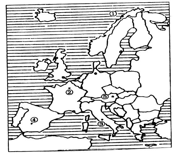 欧洲西部手绘简图图片