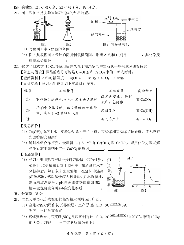 2023年海南中考化學試卷真題及答案