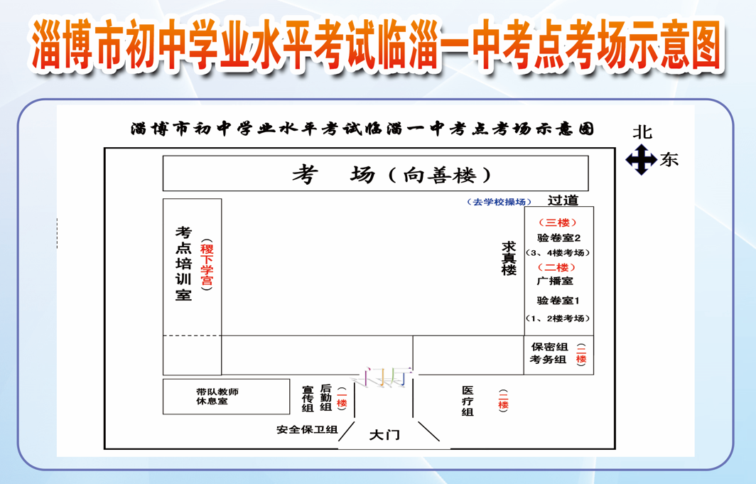 2024年山东淄博临淄区中考考试知识点考场分布图
