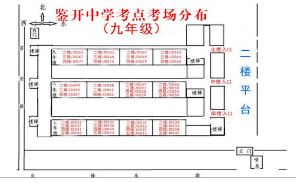 2024年天津东丽区中考考试知识点考场示意图