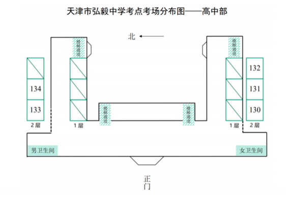 2024年天津东丽区中考考试知识点考场示意图
